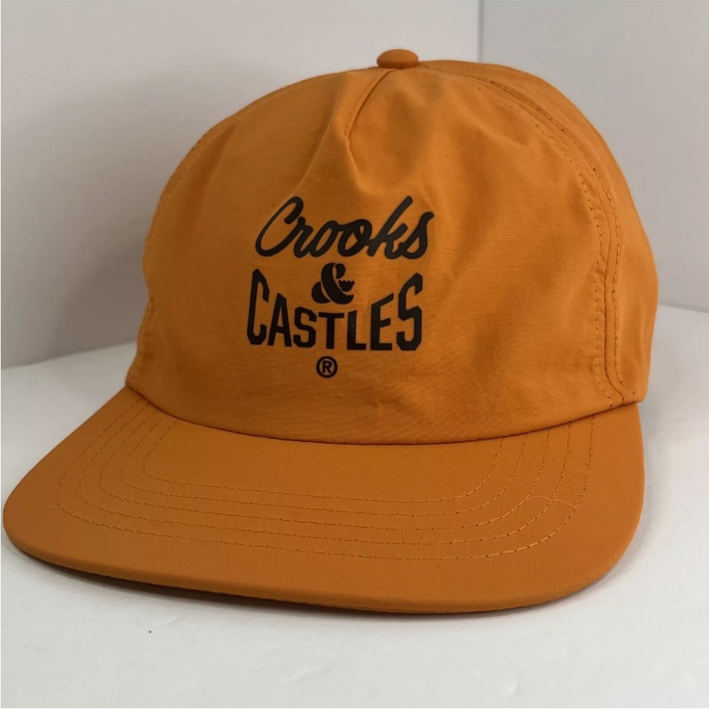 Rare HTF Orange Nylon Crooks And Castles Snapback Hat